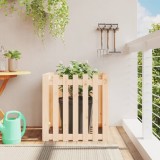 Jardiniera Gradina vidaXL Lemn Masiv Pin 70x70x70 cm Maro Design Gard Ghiveci Exterior Interior Flori Plante