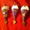 Set 3 Insigne Militare - URSS - Parasutist Militar Sovietic , metal si email ,h= 5cm si 5,5cm (fara placuta) Insigna pt 100 sarituri- defect la email.
