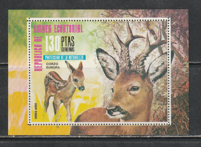 Guinea Ecuatoriala 1976 - Fauna din Europa S/S 1v MNH foto