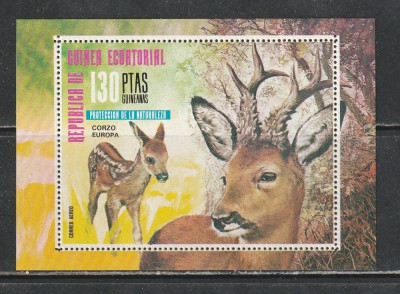 Guinea Ecuatoriala 1976 - Fauna din Europa S/S 1v MNH foto