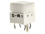 Comutator tastatură albă cu LED roșie SPST-NO 24V