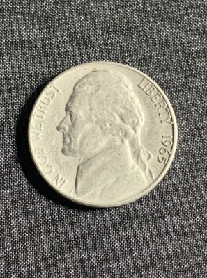 Moneda five cents 1965 USA foto
