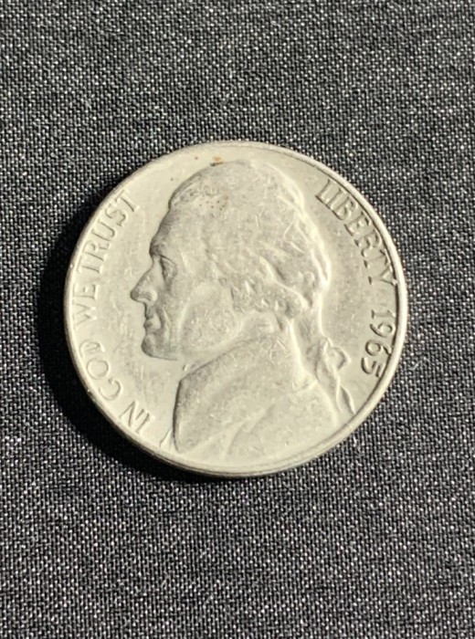 Moneda five cents 1965 USA