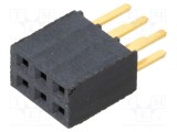 Conector şiruri pini mamă 6 PIN 2,54mm aurit THT SAMTEC