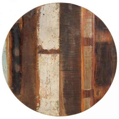 Blat de masă rotund, 70 cm, lemn masiv reciclat, 15-16 mm foto