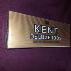 Reclama veche,cartus VECHI TIGARI "KENT"DELUXE 100S,GOL-CARTONAT-MADE IN U.S.A.