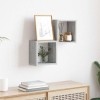 Set 2 Rafturi Perete vidaXL Gri 26x15x26 cm Lemn Compozit Moderne Design Rectangular