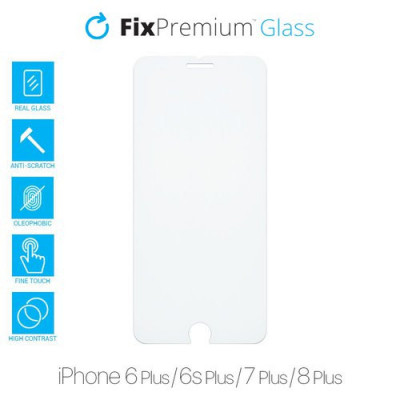 FixPremium Glass - Sticlă securizată pentru iPhone 6 Plus, 6s Plus, 7 Plus &amp;amp; 8 Plus foto