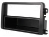Rama Radio Auto 1/2 DIN cu Sertar VW Golf 5 V Passat Touran Negru Adaptor Montaj Sistem Audio Navigatie