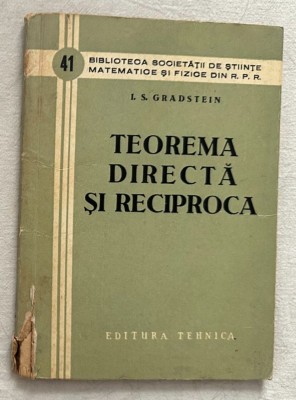 I. S. Gradstein - Teorema directa si reciproca foto