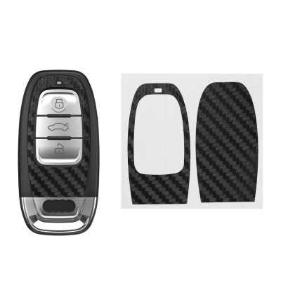 Set 2 Autocolante cheie auto Kwmobile pentru Audi 3 Butoane, Negru, PVC, KWM000024UN001C foto