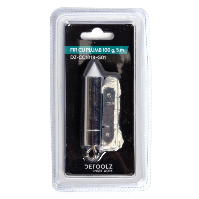 Fir cu plumb Detoolz greutate plumb 100g, lungime fir 5m FarmGarden AgroTrade