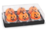 Cumpara ieftin Set 6 lumanari Halloween Dovleci ceara portocalie neagra &Oslash; 4 cm x 4 H