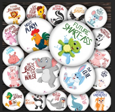 Set de 20 Stickere Baby Milestone - 15 cm, model Funny foto