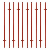 Stalp metalic otel cornier Kerbl 25x25mm, 165cm, 10 buc, stabilizator, pentru garduri electrice