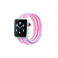 Curea compatibila Apple Watch, 42/44mm, nylon, multicolor foto