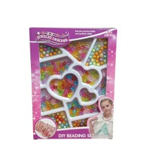 Set Margele Bratari , Jucarie Creativa DIY pentru Fetite cu Accesorii Colorate