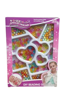 Set Margele Bratari , Jucarie Creativa DIY pentru Fetite cu Accesorii Colorate foto