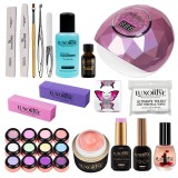 Cumpara ieftin Kit Unghii Gel LUXORISE Timeless Nails + Lampa UV / LED