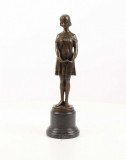 Fetita - statueta din bronz pe soclu din marmura DC-5