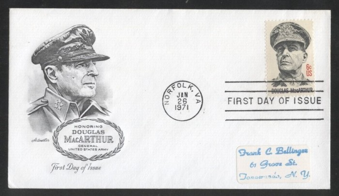 United States 1971 General Douglas MacArthur FDC K.671