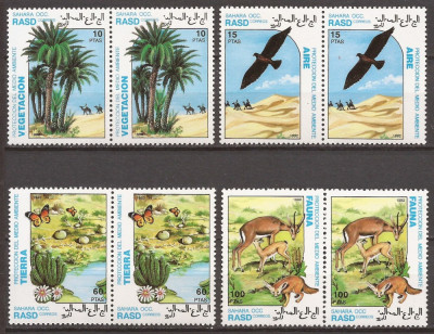 SAHARA OCC. 1992 FAUNA ( serie dantelata x 2 ) MNH foto