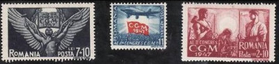 B0839 - Romania 1947 - CGM 3v.neuzat,perfecta stare foto