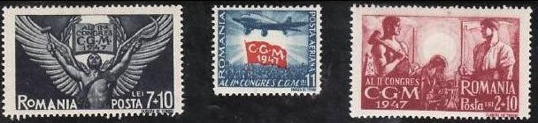 B0839 - Romania 1947 - CGM 3v.neuzat,perfecta stare