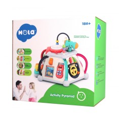 Jucarie cu activitati, Piramida cu sunete si lumini, 18 luni+, Hola