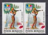 ROMANIA 2001 LP 1566 ALBERTVILLE 92 SUPRATIPAR SANIUTA PERECHE SERII MNH, Nestampilat