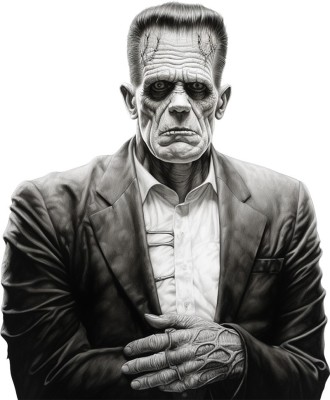 Sticker decorativ, Horror, Negru, 72 cm, 1321STK-13 foto