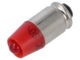 Lampă LED roșie S5,7s 24VDC 24VAC cu 1 diod