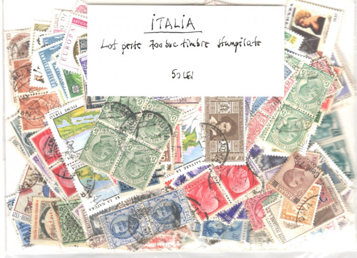 ITALIA.Lot peste 700 buc. timbre stampilate multiple