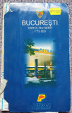 Harta rutiera Bucuresti, anii 90, editata de Petrom, cu indexul strazilor