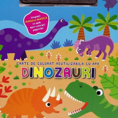 Dinozauri. Carte de colorat reutilizabilă cu apă - Hardcover - Flamingo