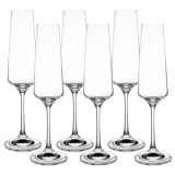 Set pahare sampanie cristal Bohemia, 6x160 ml, Transparent