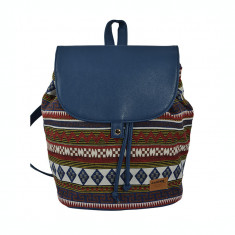 Ghiozdan tip rucsac Pigna Oxigen vintage tribal albastru FYRS76171 foto