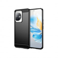 Husa pentru Honor 100 Techsuit Carbon Silicone Negru