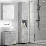 vidaXL Set dulap baie TULUM Gri din beton 37 x 31,5 x 203 cm 880354