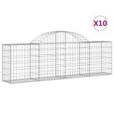 Cumpara ieftin Cosuri gabion arcuite 10 buc, 200x30x60/80 cm, fier galvanizat