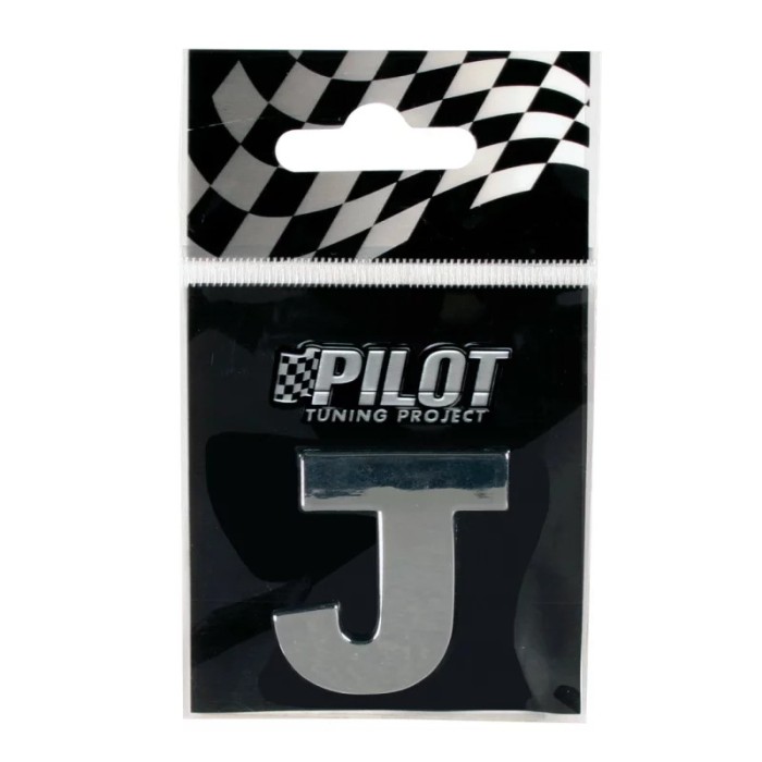Autocolant 3D crom Type-3 (28mm) litera - J Garage AutoRide
