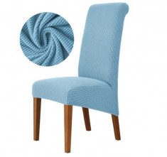 Set 2 huse universale, elastice, pentru scaun, Bleu foto