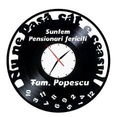 PENSIONARI FERICITI-ceas de perete(personalizabil)