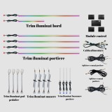 Lumini ambientale dedicate Mercedes-Benz S Class W221 2005-2013, RGB Acrilice 18 in 1 Dinamice cu efect symphony, Control din Aplicatie Bluetooth