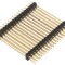 Conector şir pini 2x17, aurit, THT