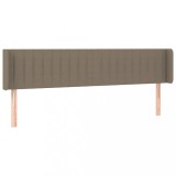 Cumpara ieftin Tablie de pat cu aripioare gri taupe 183x16x78/88 cm textil