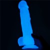 Dildo Clasic Fosforescent Lumino Play, Alb, 21.5 cm, Lovetoy