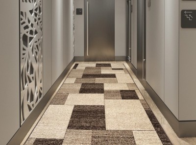 Traversa Covor, Daffi 13027-140, Bej / Maro, Latime 120 cm, Diverse Lungimi, 1700 gr/mp foto