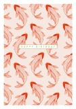 Felicitare - Happy Birthdays - Koi Carp | The Art File