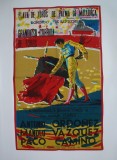 Poster textil matador corida afis Mallorca anii &lsquo;60 - &lsquo;70